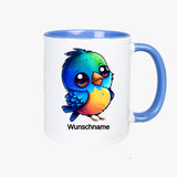 Blue Bird Tasse personalisierbar mit Name