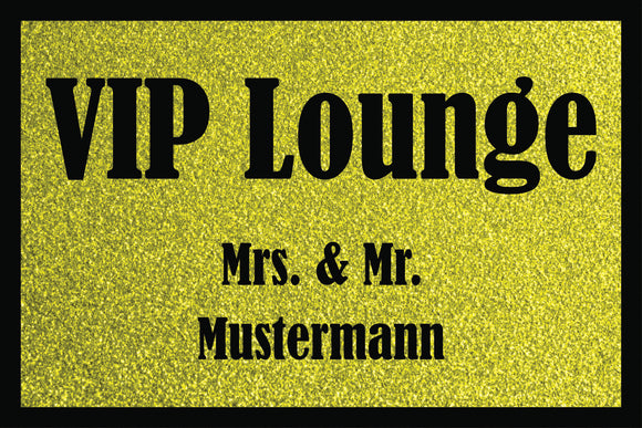 VIP Lounge personalisierte Fussmatte 40x60 oder 50x75