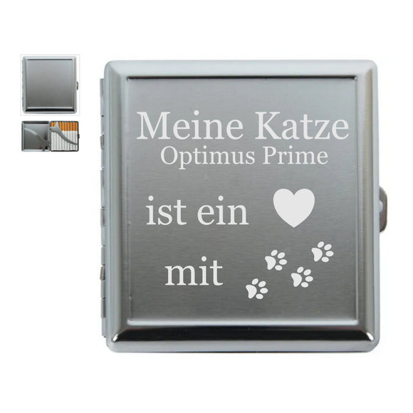 Mein Hund / Katze ist ein Herz mit 4 Pfoten Etui personalisierbar
