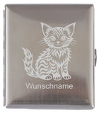 Katze Zigarettenetui mit Name personalisierbar