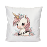 Sweet Unicorn Einhorn personalisierbar - Kissen 40x40cm mit Füllung
