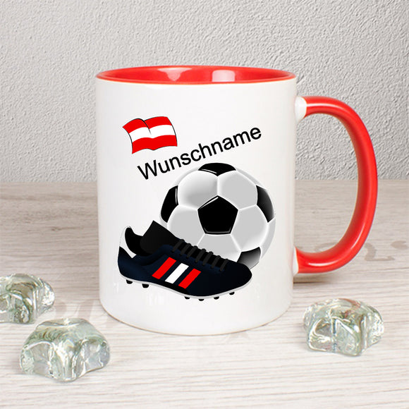 Europa Fußball Tasse personalisierbar mit Name