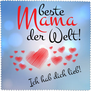 Beste Mama der Welt - Brillenputztuch Microfaser