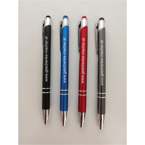 Metall Kugelschreiber Touchpen mit Wunschgravur