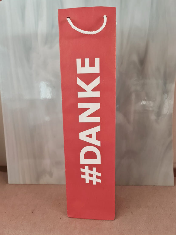 Geschenkstasche Rot bedruckt mit Danke