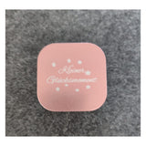 Kleine Duftkerze in rosefarbener Metalldose mit Gravur Kleiner Glücksomoment