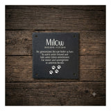 Gedenktafel mit Gravur Schiefertafel 20x20cm personalisierbar