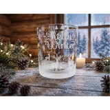 Graviertes Windlicht &amp; Trinkglas „Hello Winter“