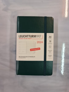 Buchkalender Grün A6 mit Wunschname