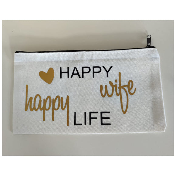 Kosmetiktasche Happy wife happy life