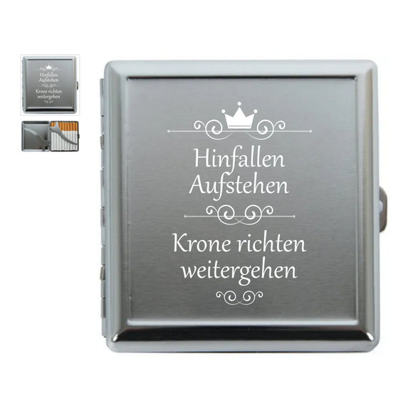 Zigarettenetui mit Gravur 


Hinfallen, Aufstehen, Krone richten, weitergehen