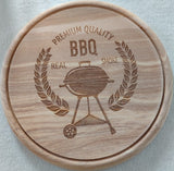 BBQ - Holz-Schneidebrett Birke graviert
