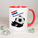 Europa Fußball Tasse personalisierbar mit Name