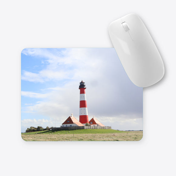 Leuchtturm Westerheversand von weitem Mauspad