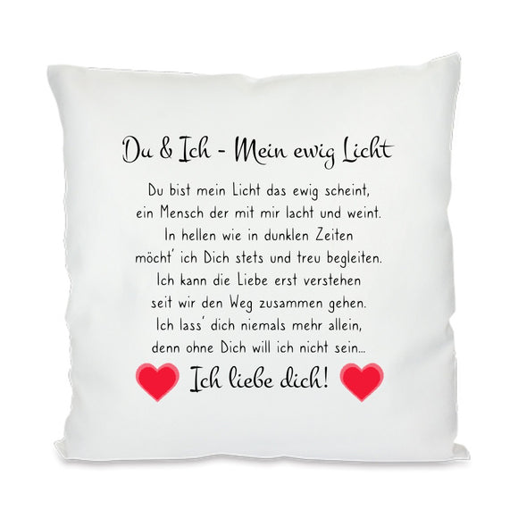 Mein ewig Licht 40x40cm Kissen mit Füllung