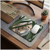 Mousepad mit tollem Motiv - Katze auf der Lauer - bedruckt als Geschenk oder als Werbeträger bestens geeignet.