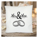 Mr und Mrs Ringe Kissen Hochzeit