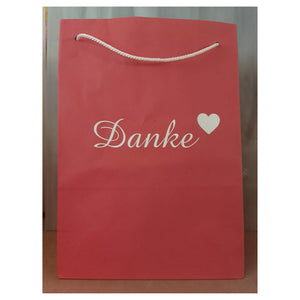 Geschenktüte mit Beschriftung  Danke Herz