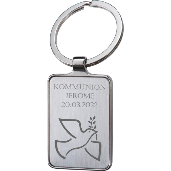 Firmung, Kommunion Schlüsselanhänger mit Wunschname und Datum graviert und personalisiert