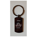 Schutzengel Schlüsselanhänger Metall Ebony personalisierbar