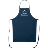 5 Sterne Chefkoch personalisierbare Grillschürze dunkelblau