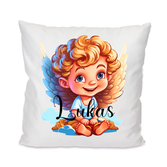 Schutzengel Junge oder Mädchen - Personalisiertes Kissen 40x40cm mit Füllung
