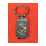 Schutzengel Schlüsselanhänger Metall Ebony personalisierbar