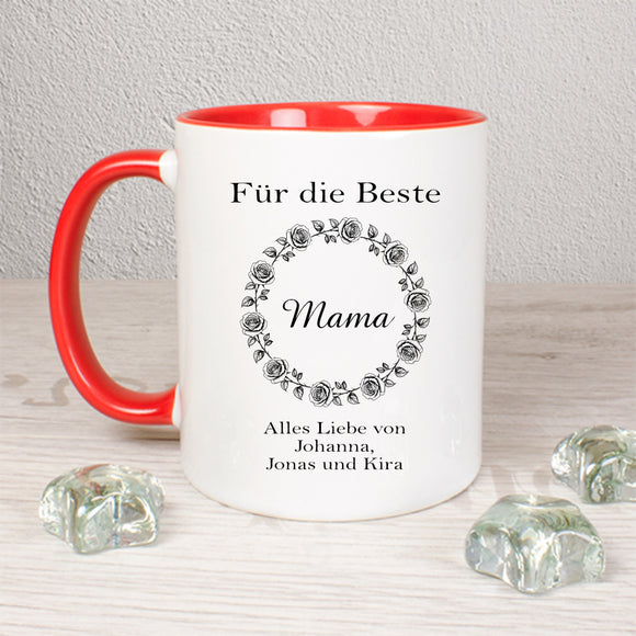 Für die beste Mama Tasse personalisierbar