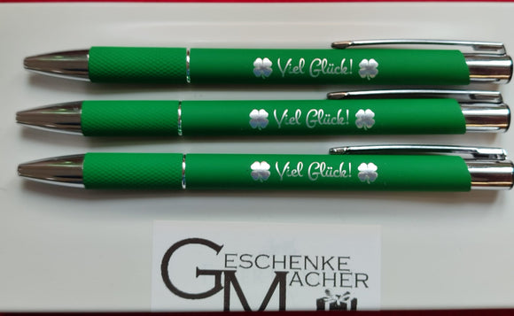 1 Stück Kugelschreiber gummiert mit Lasergravur 