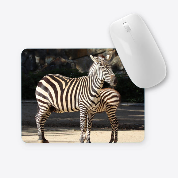 Zebra mit Fohlen Mauspad