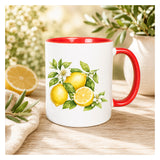 Tasse bedruckt mit Zitronenmotiv