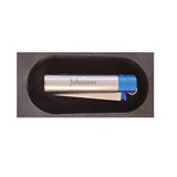 Clipper Metall-Feuerzeug silber-blau mit Gravur  I Geschenke-Macher