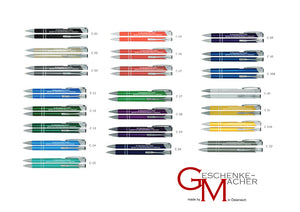 10 Stück Cosmo Metall-Kugelschreiber farblich gemischt