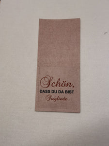 personalisierte Bestecktasche aus Filz