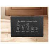 Wohnen, lieben, lachen Fussmatte ohne Gummirand