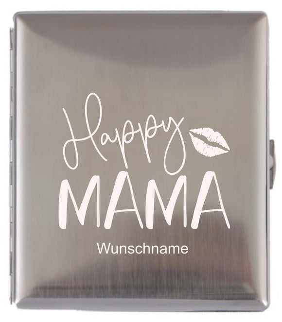 Zigarettenetui Happy Mama Kußmund und mit Name personalisierbar