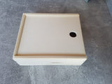 Holzbox mit Schiebedeckel 100x120x32mm