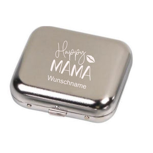Taschenaschenbecher Happy Mama Kußmund und mit Name personalisierbar