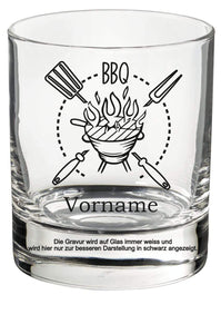 BBQ Grillmeister Whiskyglas personalisiert 