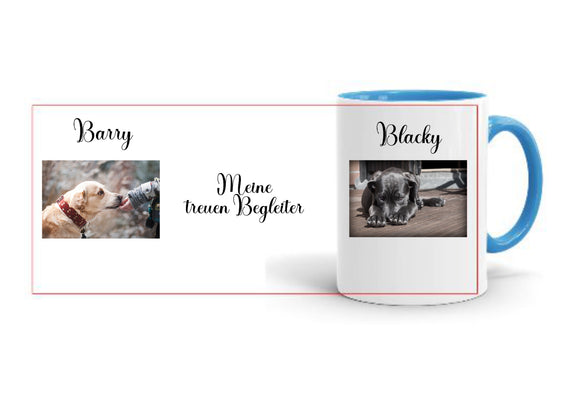 Tasse zum selber gestalten verschiedene Farben zur Auswahl