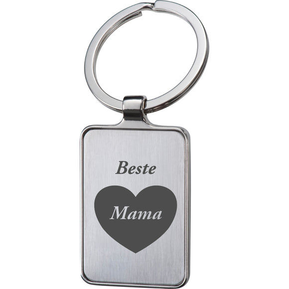 Schlüsselanhänger mit Beste Mama im Herz Graviert