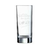Beste Mama/Schwester der Welt - Longdrinkglas