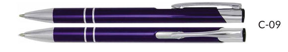 Cosmo C-09 Dunkelviolett Kugelschreiber mit Wunschgravur