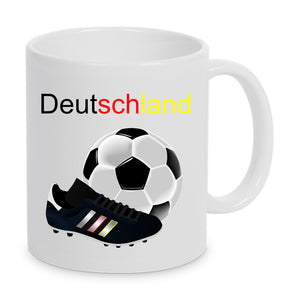 Deutschland mit Fußballschuh mit Ball Tasse