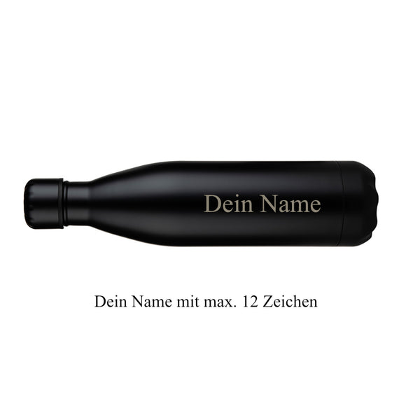 Zorr Mena Bottle black matt 750ml Flasche mit Namensgravur personalisiert 