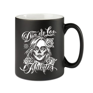 Dia de Los Muertos - gravierte Tasse schwarz matt