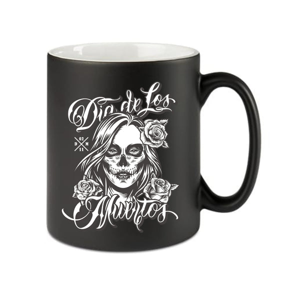 Dia de Los Muertos - gravierte Tasse schwarz matt