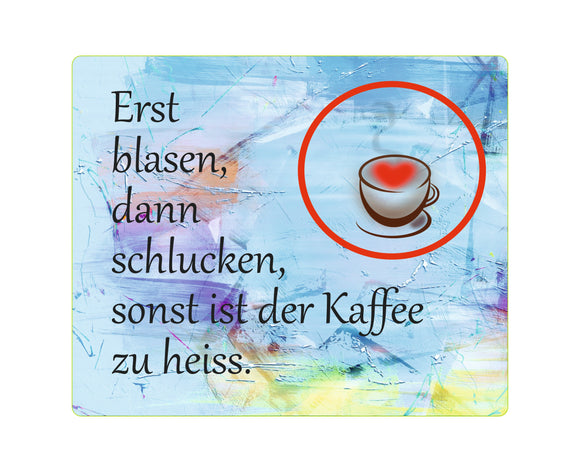 Mug Rug Untersetzer mit Text 