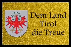Dem Land Tirol die Treue Fussmatte Grau