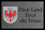 Dem Land Tirol die Treue Fussmatte Grau